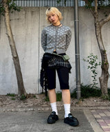 Moon Jacquard Knit Fitted Cardigan-Marine Serre-Forget-me-nots Online Store