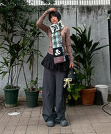 Knee Fold Slacks-Forget-me-nots-Forget-me-nots Online Store