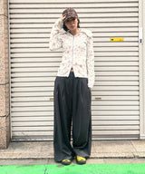 Wide Tuck Slacks-Forget-me-nots-Forget-me-nots Online Store