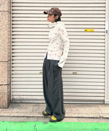 Wide Tuck Slacks-Forget-me-nots-Forget-me-nots Online Store