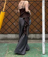 Wide Tuck Slacks-Forget-me-nots-Forget-me-nots Online Store