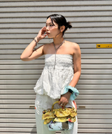 Mini Shopper Ruffle Print-GANNI-Forget-me-nots Online Store