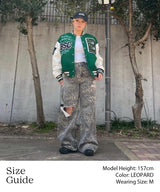 Leopard Damaged Denim-Forget-me-nots-Forget-me-nots Online Store