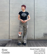 Leopard Damaged Denim-Forget-me-nots-Forget-me-nots Online Store