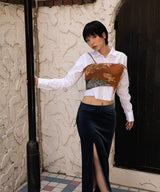 モデル身長:165cm / カラー:Brown / サイズ:F