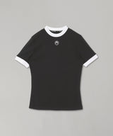 Moon Logo Jersey Fitted T-Shirt-Marine Serre-Forget-me-nots Online Store