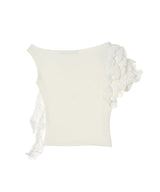 Flower Draped Off Shoulder Top-rokh-Forget-me-nots Online Store