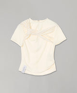 Twisted Knot Half Sleeve Top-rokh-Forget-me-nots Online Store