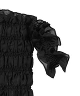 Smocking Off Shoulder Top-rokh-Forget-me-nots Online Store