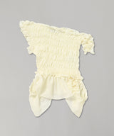 Smocking Off Shoulder Top-rokh-Forget-me-nots Online Store