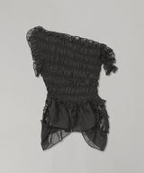 Smocking Off Shoulder Top-rokh-Forget-me-nots Online Store