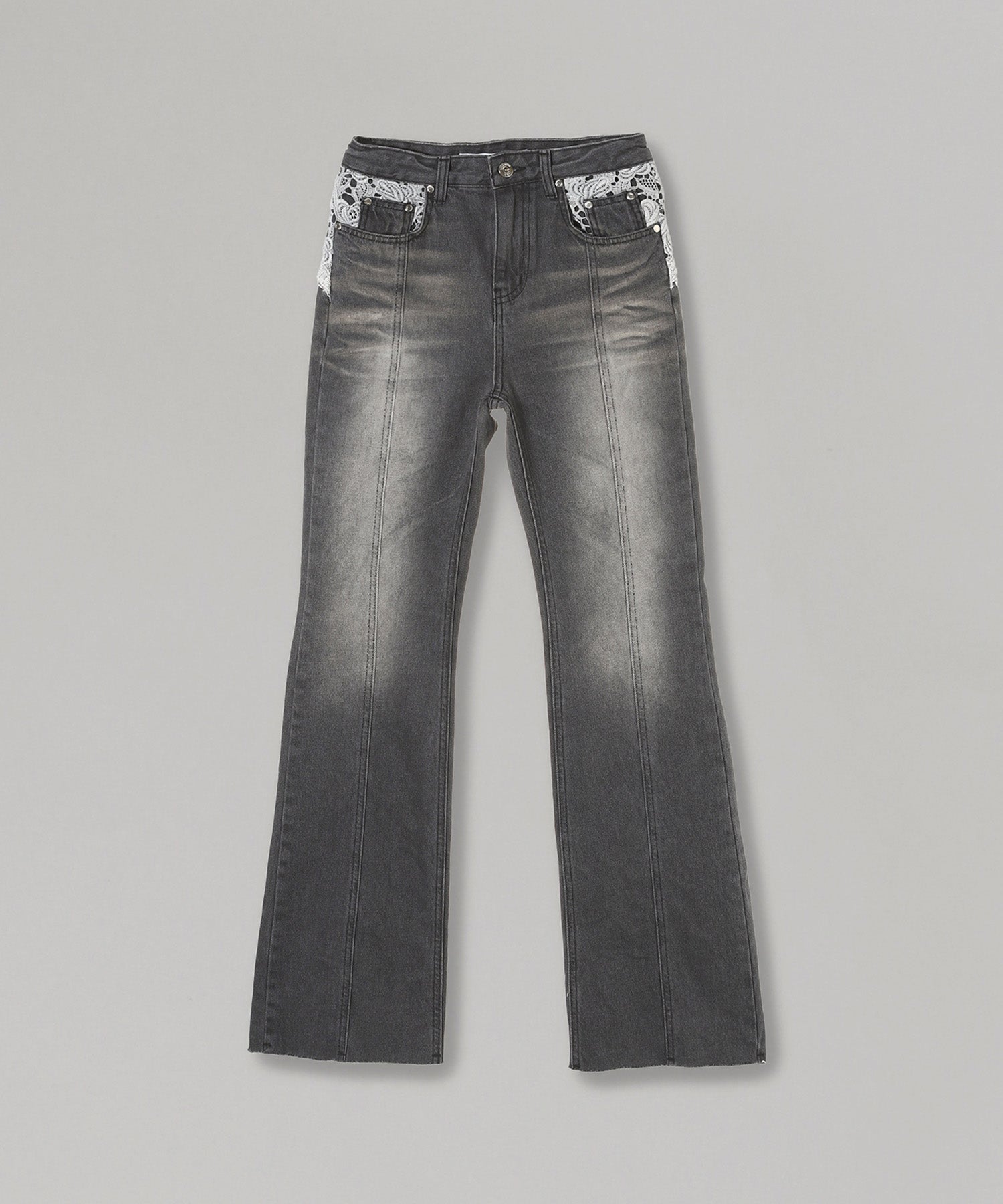 ロック(rokh)｜Denim Pants With Lace - 243261204001｜スニーカー・ファッションのForget-me-nots