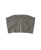Button Detailed Tube Top-rokh-Forget-me-nots Online Store