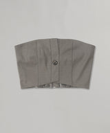 Button Detailed Tube Top-rokh-Forget-me-nots Online Store