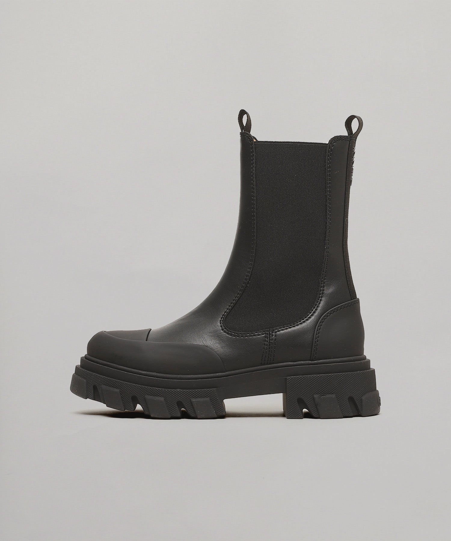 Cleated MID CHELSEA Boot Black Stitch/GANNI ガニー/ブラック/38