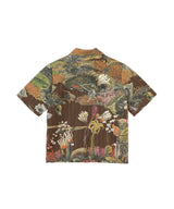 Pinstripe Printed Shirt Jacket-CONSTANÇA ENTRUDO-Forget-me-nots Online Store