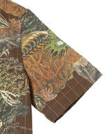 Pinstripe Printed Shirt Jacket-CONSTANÇA ENTRUDO-Forget-me-nots Online Store