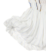Striped Poplin And Threads Skirt-CONSTANÇA ENTRUDO-Forget-me-nots Online Store