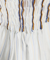 Striped Poplin And Threads Skirt-CONSTANÇA ENTRUDO-Forget-me-nots Online Store