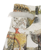 Printed Textured Pleated Skirt-CONSTANÇA ENTRUDO-Forget-me-nots Online Store