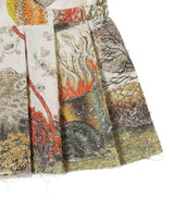 Printed Textured Pleated Skirt-CONSTANÇA ENTRUDO-Forget-me-nots Online Store