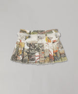 Printed Textured Pleated Skirt-CONSTANÇA ENTRUDO-Forget-me-nots Online Store