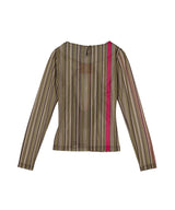 Knitted Printed Top With Drapped Circle-CONSTANÇA ENTRUDO-Forget-me-nots Online Store