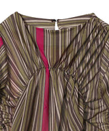 Knitted Printed Top With Drapped Circle-CONSTANÇA ENTRUDO-Forget-me-nots Online Store