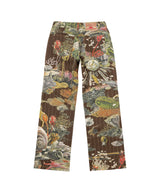 Pinstripe Printed Denim Trousers-CONSTANÇA ENTRUDO-Forget-me-nots Online Store
