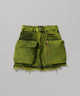 <Archive Sale>Acid Washed Cargo Skirt-Aries-Forget-me-nots Online Store