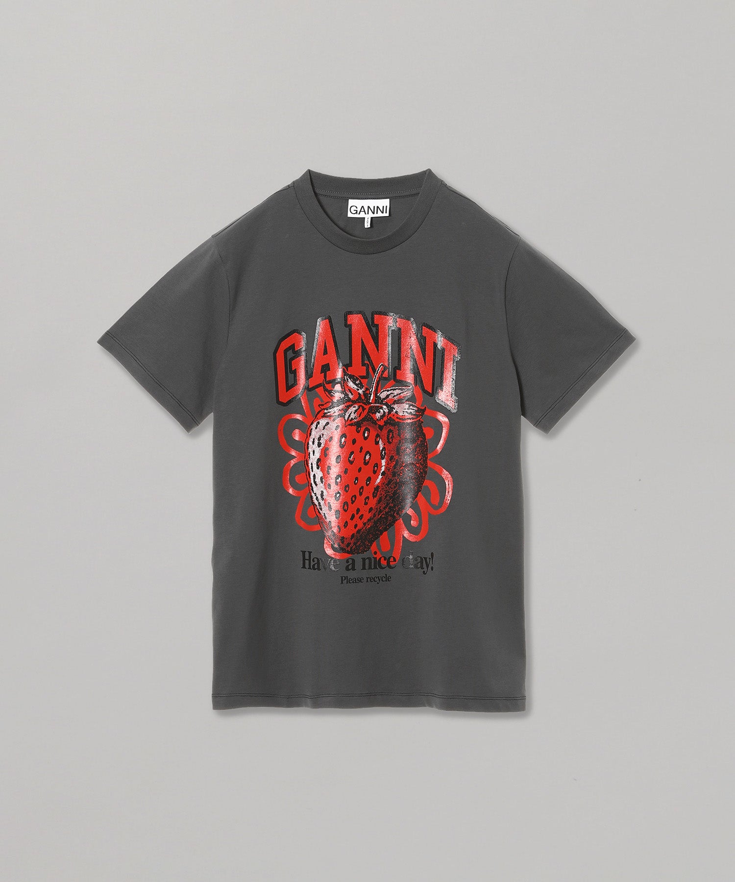 ガニー(GANNI)｜Basic Jersey Strawberry Relaxed T-Shirt｜スニーカー