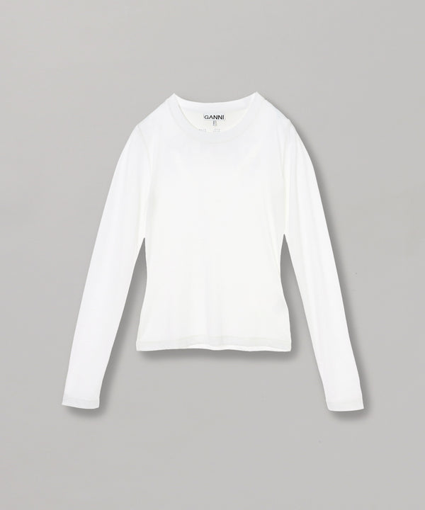 Future Stretch Jersey Slim T-Shirt-GANNI-Forget-me-nots Online Store