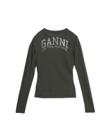 Future Stretch Jersey Slim T-Shirt-GANNI-Forget-me-nots Online Store