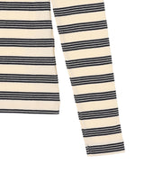 Striped Soft Cotton Rib Long Sleeve T-Shirt-GANNI-Forget-me-nots Online Store