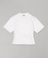 Heavy Cotton Tie Back Waisted T-Shirt-GANNI-Forget-me-nots Online Store