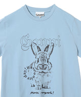 Re-Cut Basic Cotton Jersey Relaxed T-Shirt-GANNI-Forget-me-nots Online Store