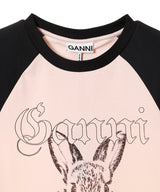 Basic Jersey Bunny Raglan T-Shirt-GANNI-Forget-me-nots Online Store