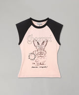 Basic Jersey Bunny Raglan T-Shirt-GANNI-Forget-me-nots Online Store