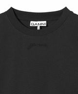 Heavy Cotton Tie Back Waisted T-Shirt-GANNI-Forget-me-nots Online Store