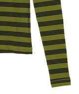 Striped Soft Cotton Rib Long Sleeve T-Shirt-GANNI-Forget-me-nots Online Store