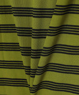 Striped Soft Cotton Rib Long Sleeve T-Shirt-GANNI-Forget-me-nots Online Store