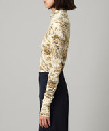 Printed Velour Jersey Turtleneck-GANNI-Forget-me-nots Online Store