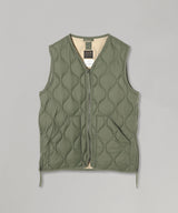 Military V Neck W-Zip Down Vest-TAION-Forget-me-nots Online Store
