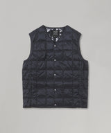 Mens V-Neck Down Vest-TAION-Forget-me-nots Online Store