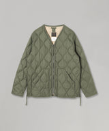 Military V Neck W-Zip Down Jkt Black-TAION-Forget-me-nots Online Store