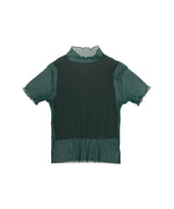 Sheer Layered Short Sleeve Top-kotohayokozawa-Forget-me-nots Online Store