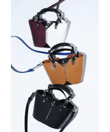 Leather Tote Bag Mini-TOGA PULLA-Forget-me-nots Online Store