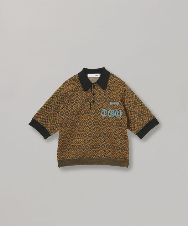 Logo Knit Polo Shirt-TOGA PULLA-Forget-me-nots Online Store