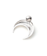 Regenerated Single Tin Moon Stud Earrings-Marine Serre-Forget-me-nots Online Store