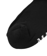 Moon Logo Ribbed Knit Crew Socks-Marine Serre-Forget-me-nots Online Store